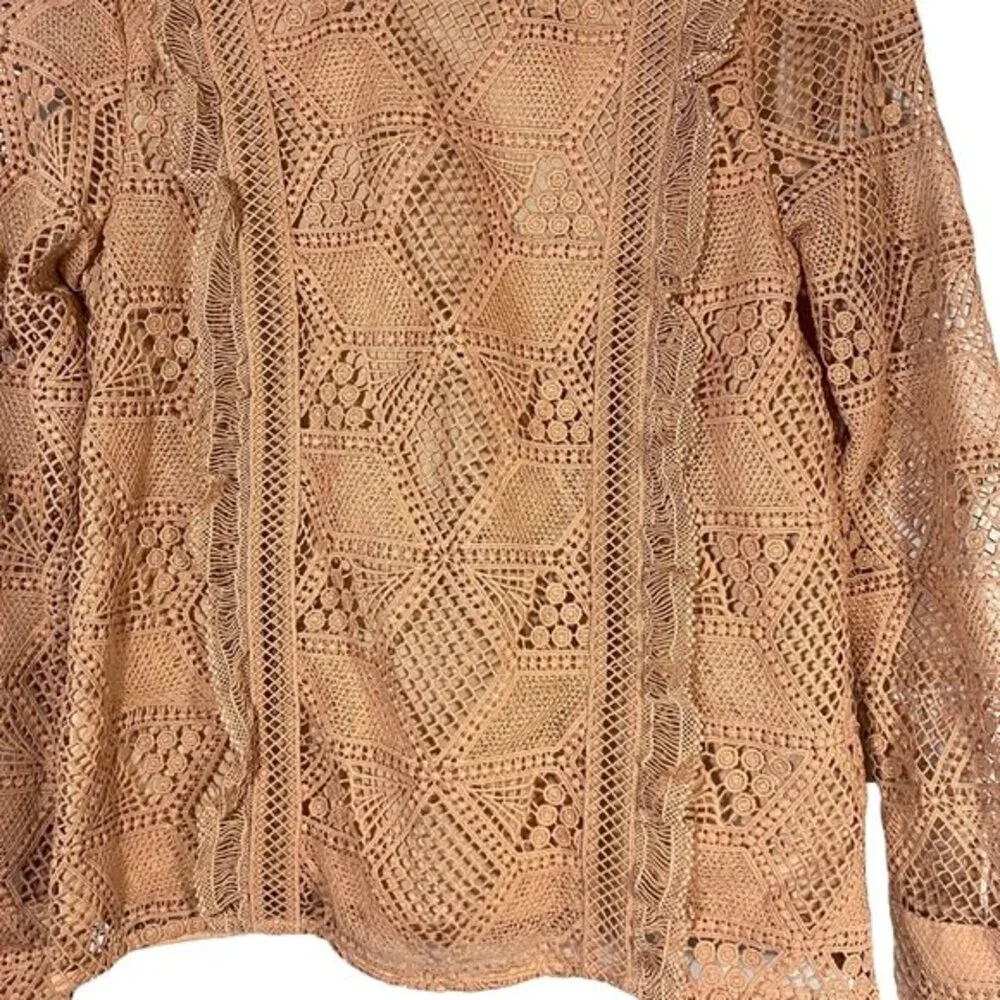 Current Air Womens Lace Top Mauve Size XS New With Tag NWT